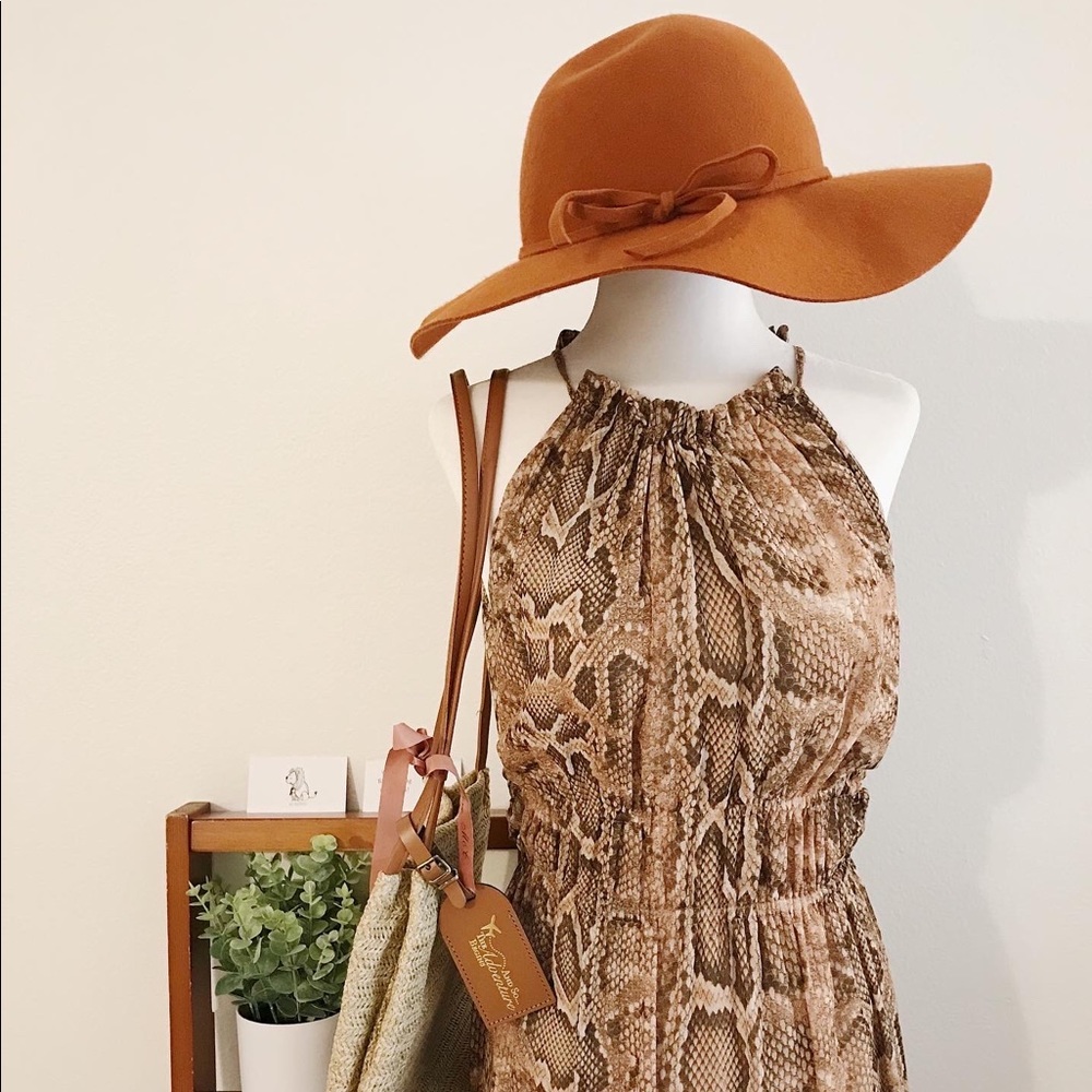 Snake Print Midi Dress